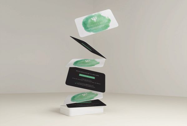 Cartes de visite réalisées pour le psychologue Jonathan Besse à Saint-Clair-du-Rhône.