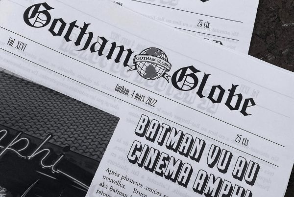 Action promotionnelle pour la sortie du film The Batman au cinéma